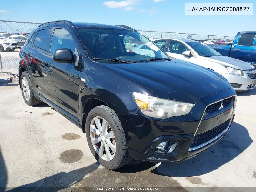 2012 Mitsubishi Outlander Sport Se VIN: JA4AP4AU9CZ008827 Lot: 40721605