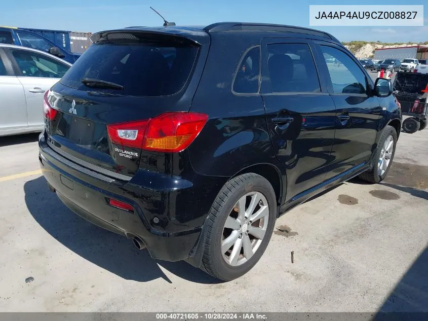 2012 Mitsubishi Outlander Sport Se VIN: JA4AP4AU9CZ008827 Lot: 40721605