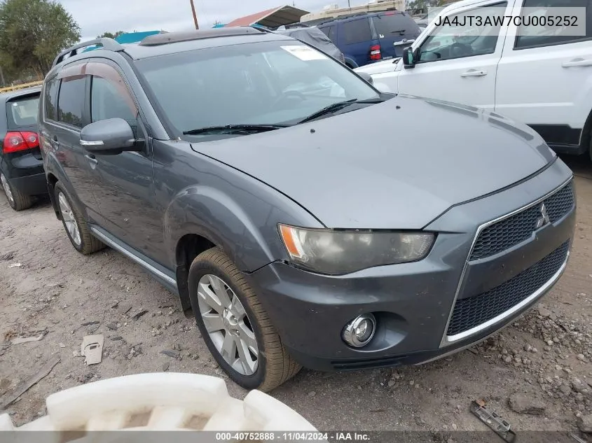 2012 Mitsubishi Outlander Se VIN: JA4JT3AW7CU005252 Lot: 40752888