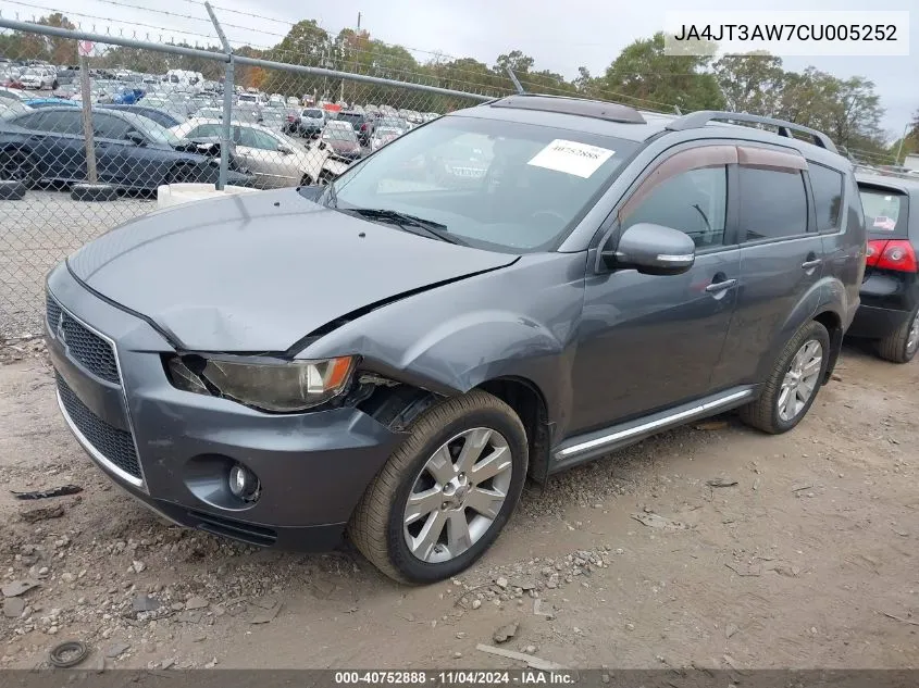 2012 Mitsubishi Outlander Se VIN: JA4JT3AW7CU005252 Lot: 40752888