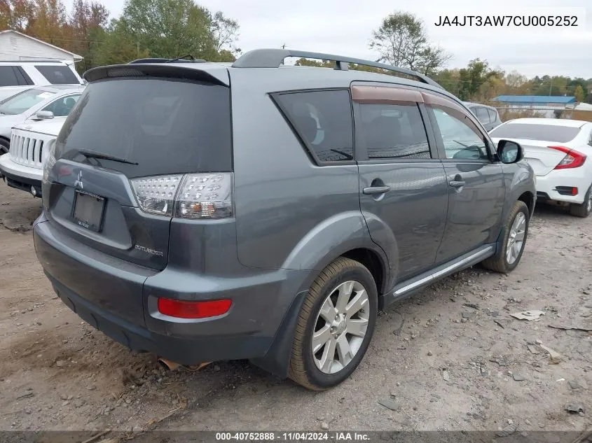 2012 Mitsubishi Outlander Se VIN: JA4JT3AW7CU005252 Lot: 40752888