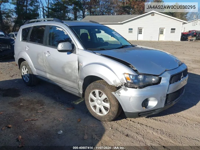 2012 Mitsubishi Outlander Es VIN: JA4AS2AW0CU030295 Lot: 40807414