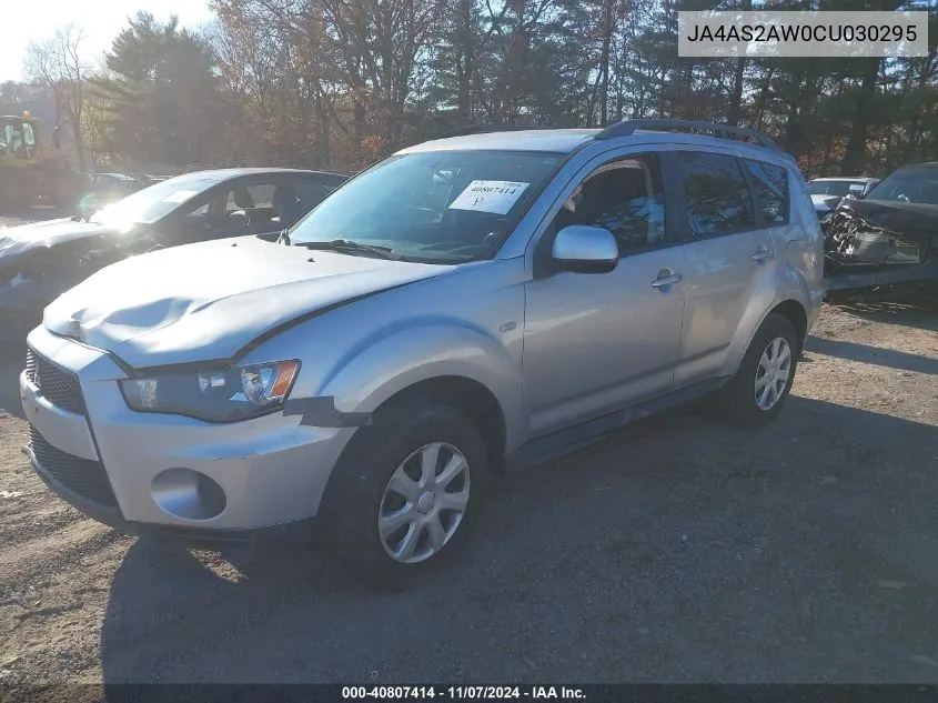 2012 Mitsubishi Outlander Es VIN: JA4AS2AW0CU030295 Lot: 40807414