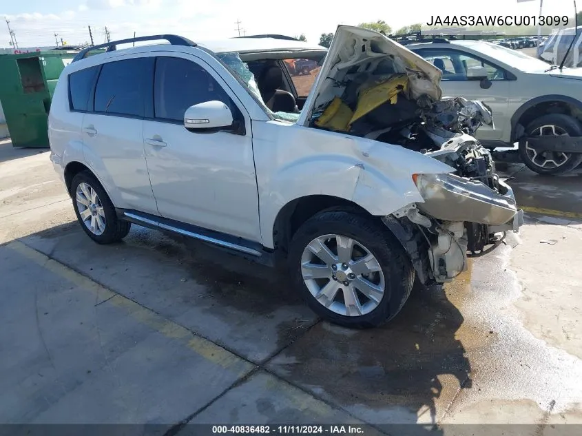 2012 Mitsubishi Outlander Se VIN: JA4AS3AW6CU013099 Lot: 40836482