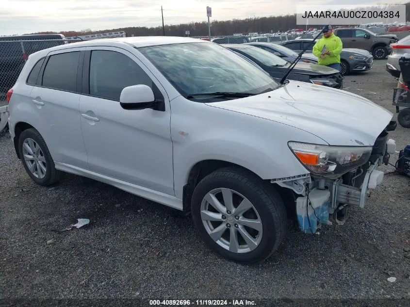 2012 Mitsubishi Outlander Sport Se VIN: JA4AR4AU0CZ004384 Lot: 40892696