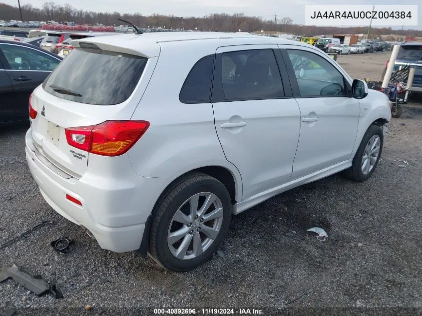 2012 Mitsubishi Outlander Sport Se VIN: JA4AR4AU0CZ004384 Lot: 40892696