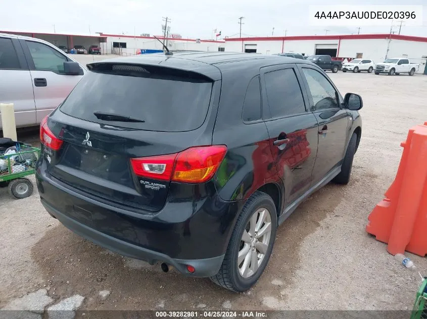 2013 Mitsubishi Outlander Sport Es VIN: 4A4AP3AU0DE020396 Lot: 39282981