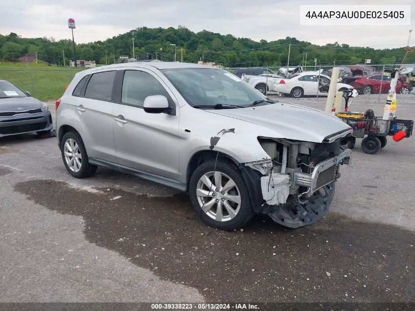 2013 Mitsubishi Outlander Sport Es VIN: 4A4AP3AU0DE025405 Lot: 39338223