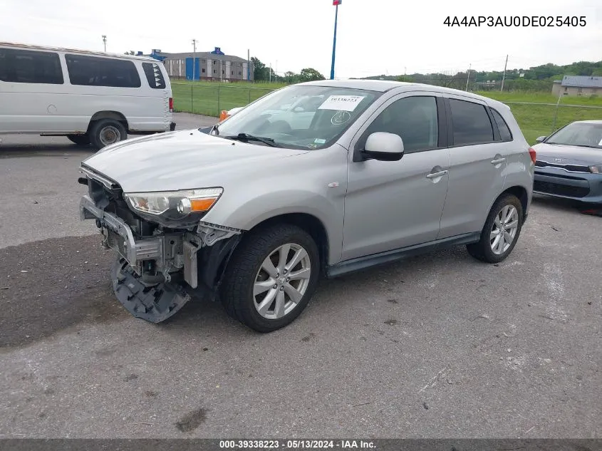 2013 Mitsubishi Outlander Sport Es VIN: 4A4AP3AU0DE025405 Lot: 39338223