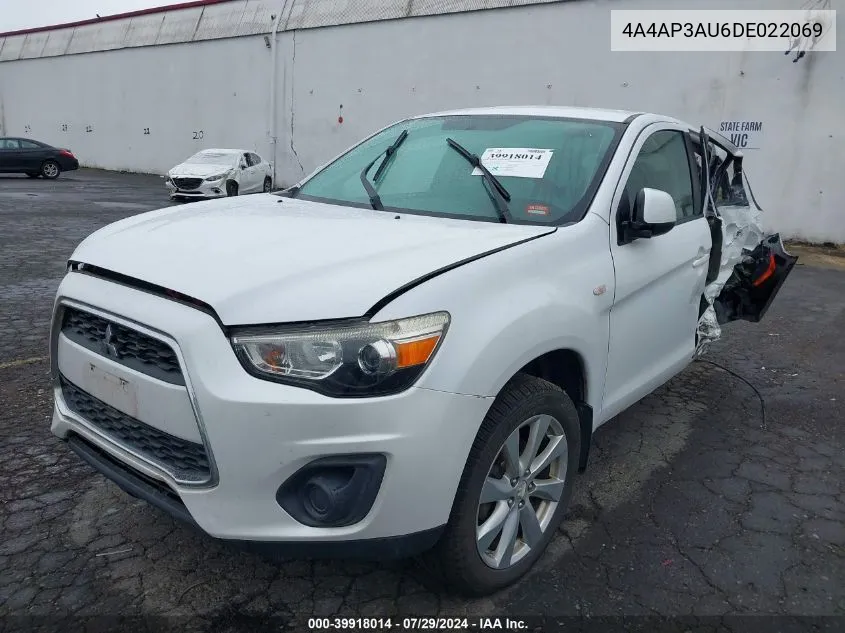 2013 Mitsubishi Outlander Sport Es VIN: 4A4AP3AU6DE022069 Lot: 39918014