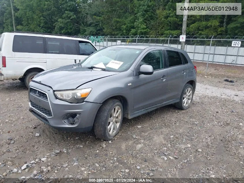 2013 Mitsubishi Outlander Sport Es VIN: 4A4AP3AU6DE012948 Lot: 39970525