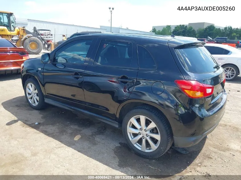 2013 Mitsubishi Outlander Sport Es VIN: 4A4AP3AUXDE005260 Lot: 40069421