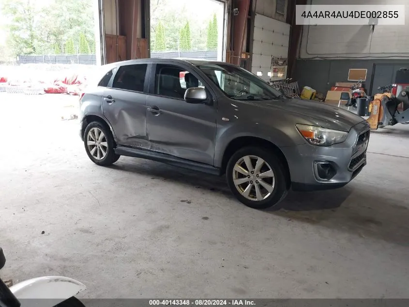 2013 Mitsubishi Outlander Sport Se VIN: 4A4AR4AU4DE002855 Lot: 40143348