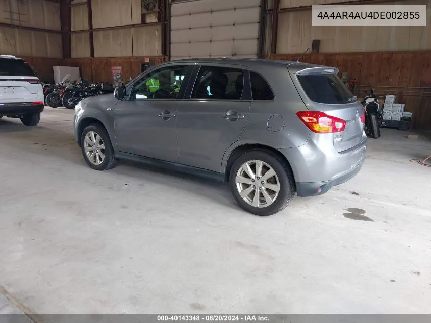 2013 Mitsubishi Outlander Sport Se VIN: 4A4AR4AU4DE002855 Lot: 40143348