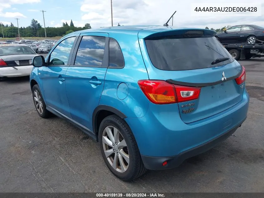 4A4AR3AU2DE006428 2013 Mitsubishi Outlander Sport Es