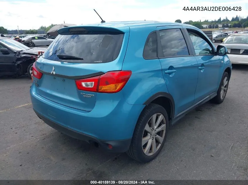 2013 Mitsubishi Outlander Sport Es VIN: 4A4AR3AU2DE006428 Lot: 40159139