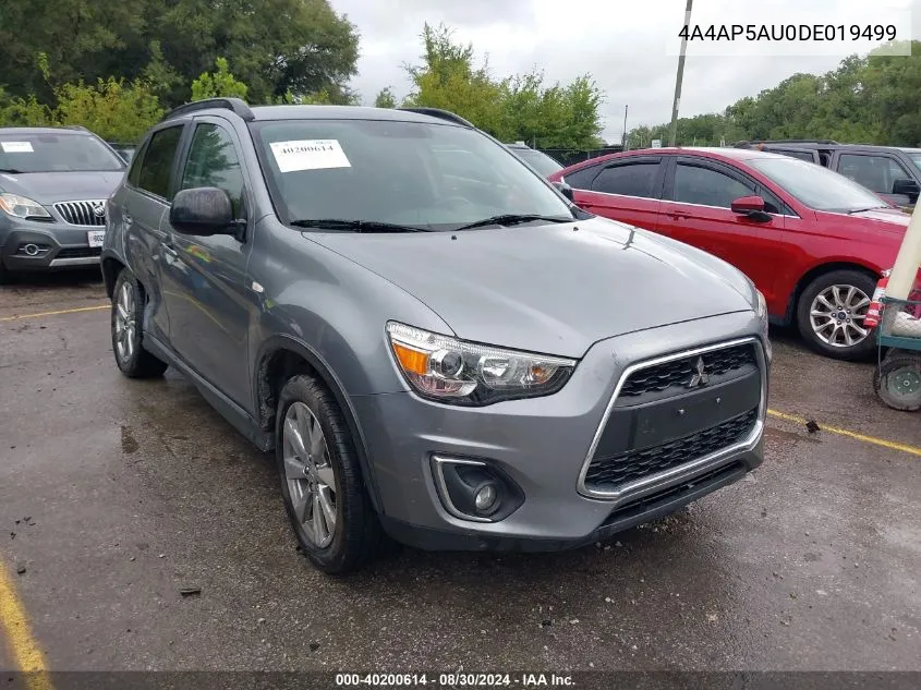 2013 Mitsubishi Outlander Sport Le VIN: 4A4AP5AU0DE019499 Lot: 40200614