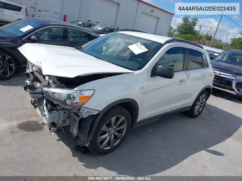 2013 Mitsubishi Outlander Sport Le VIN: 4A4AR5AU2DE023435 Lot: 40276577