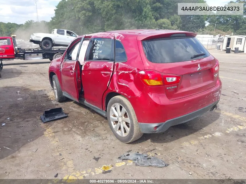 2013 Mitsubishi Outlander Sport Es VIN: 4A4AP3AU8DE024373 Lot: 40279596