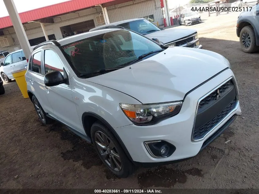 2013 Mitsubishi Outlander Sport Le VIN: 4A4AR5AU9DE025117 Lot: 40283661