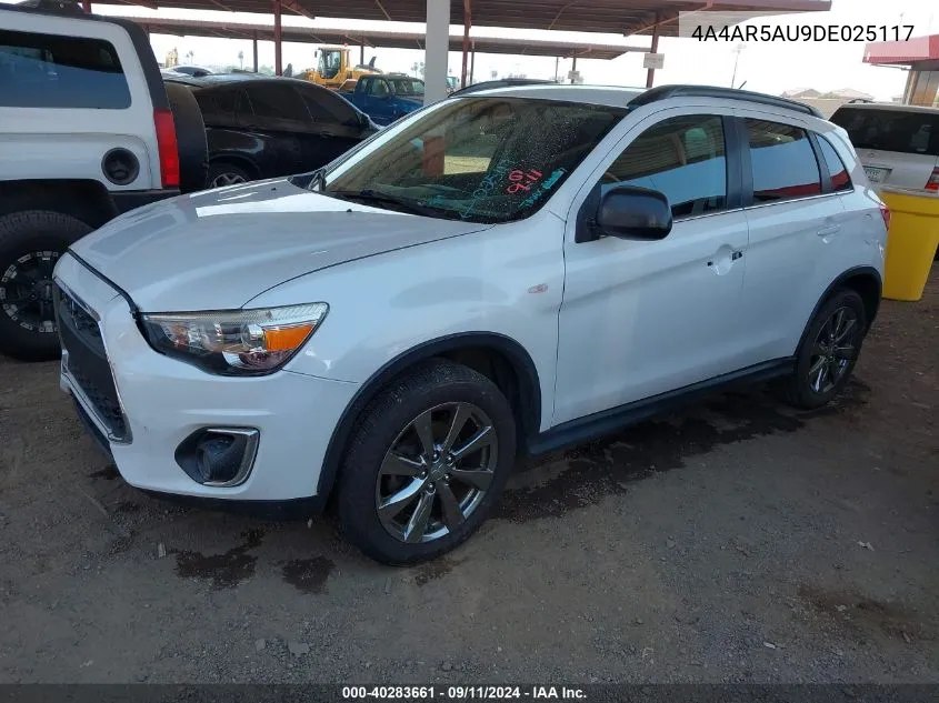 2013 Mitsubishi Outlander Sport Le VIN: 4A4AR5AU9DE025117 Lot: 40283661