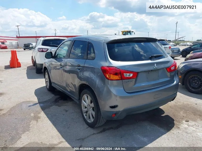 2013 Mitsubishi Outlander Sport Es VIN: 4A4AP3AU5DE007921 Lot: 40286942