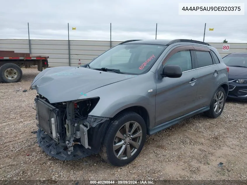 2013 Mitsubishi Outlander Sport Le VIN: 4A4AP5AU9DE020375 Lot: 40290844