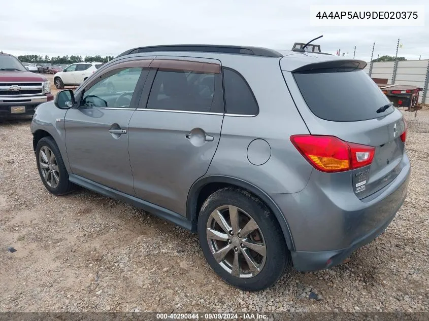 2013 Mitsubishi Outlander Sport Le VIN: 4A4AP5AU9DE020375 Lot: 40290844