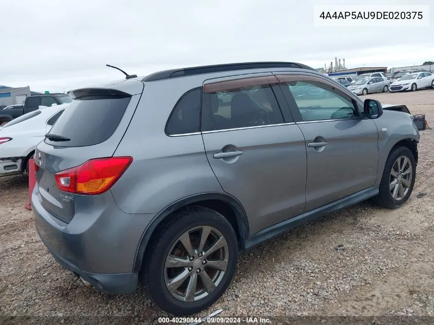 2013 Mitsubishi Outlander Sport Le VIN: 4A4AP5AU9DE020375 Lot: 40290844