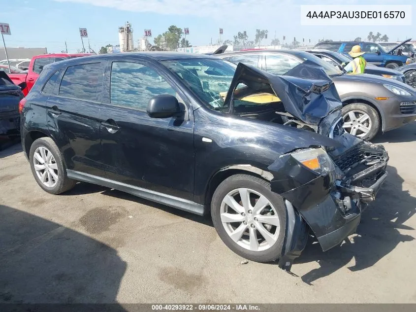 2013 Mitsubishi Outlander Sport Es VIN: 4A4AP3AU3DE016570 Lot: 40293922