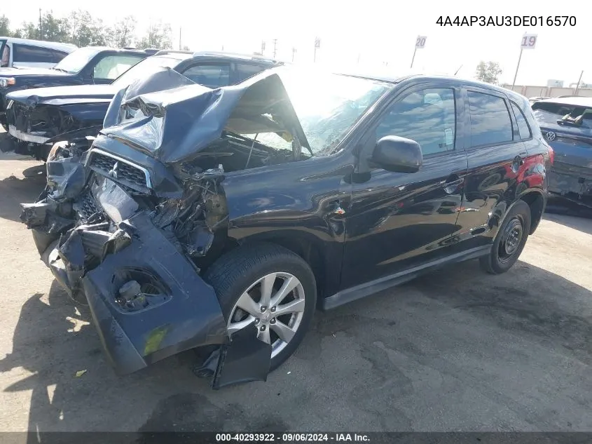 4A4AP3AU3DE016570 2013 Mitsubishi Outlander Sport Es