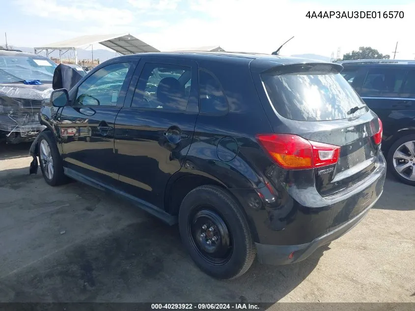 4A4AP3AU3DE016570 2013 Mitsubishi Outlander Sport Es