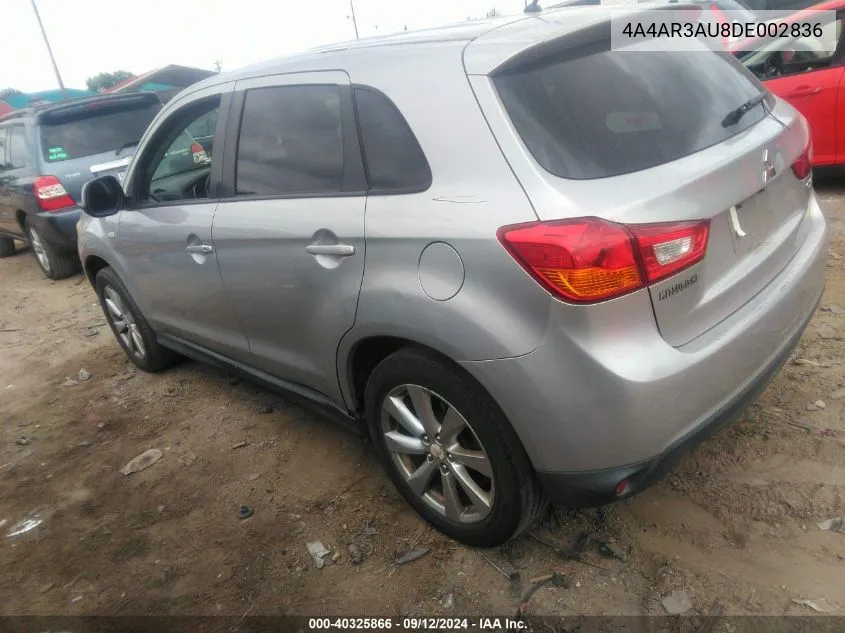 4A4AR3AU8DE002836 2013 Mitsubishi Outlander Sport Es