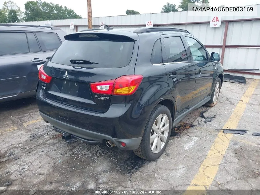 2013 Mitsubishi Outlander Sport Se VIN: 4A4AP4AU6DE003169 Lot: 40351152