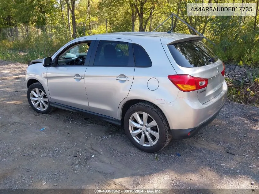 2013 Mitsubishi Outlander Sport Es VIN: 4A4AR3AU0DE017735 Lot: 40353942