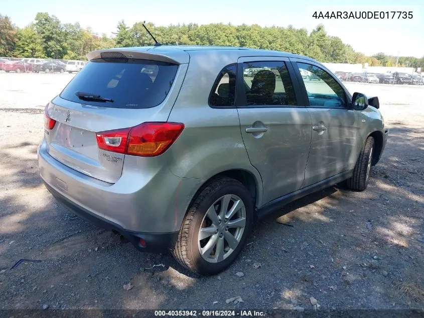 2013 Mitsubishi Outlander Sport Es VIN: 4A4AR3AU0DE017735 Lot: 40353942