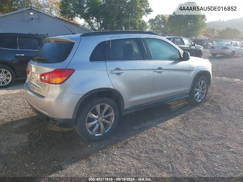 2013 Mitsubishi Outlander Sport Le VIN: 4A4AR5AU5DE016852 Lot: 40371518