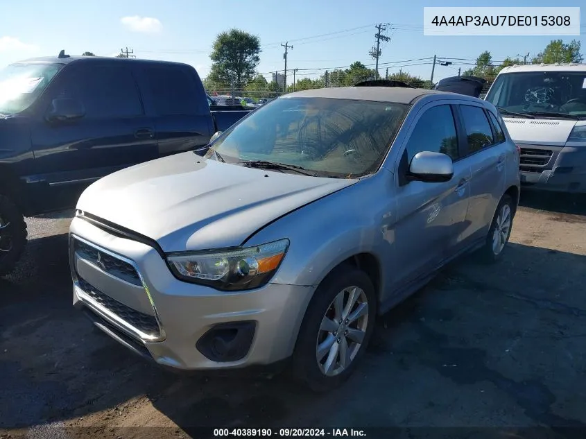 2013 Mitsubishi Outlander Sport Es VIN: 4A4AP3AU7DE015308 Lot: 40389190