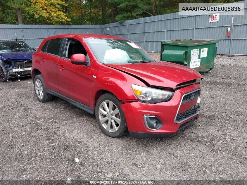 4A4AR4AU8DE008836 2013 Mitsubishi Outlander Sport Se