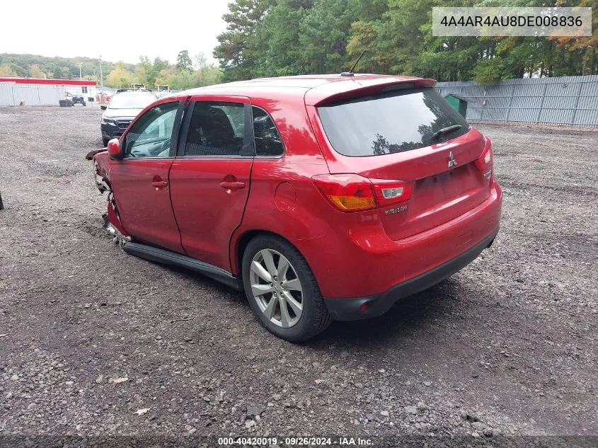 4A4AR4AU8DE008836 2013 Mitsubishi Outlander Sport Se