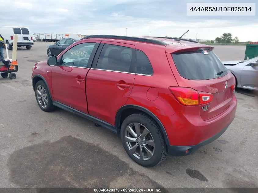 2013 Mitsubishi Outlander Sport Le VIN: 4A4AR5AU1DE025614 Lot: 40420379