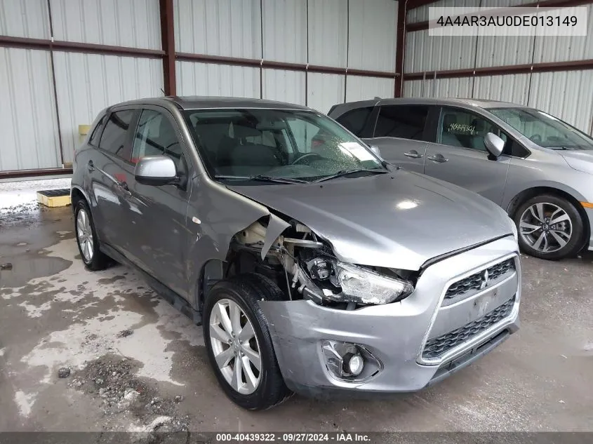 2013 Mitsubishi Outlander Sport Es VIN: 4A4AR3AU0DE013149 Lot: 40439322