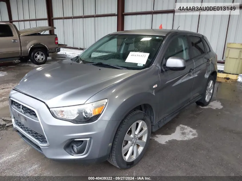 2013 Mitsubishi Outlander Sport Es VIN: 4A4AR3AU0DE013149 Lot: 40439322