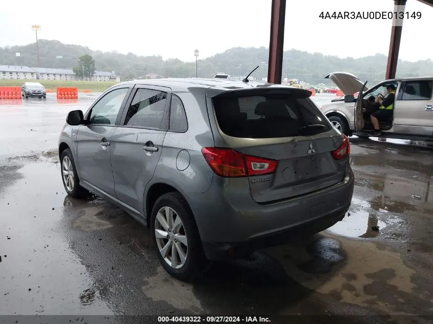 2013 Mitsubishi Outlander Sport Es VIN: 4A4AR3AU0DE013149 Lot: 40439322