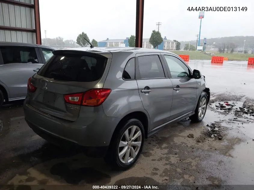 2013 Mitsubishi Outlander Sport Es VIN: 4A4AR3AU0DE013149 Lot: 40439322