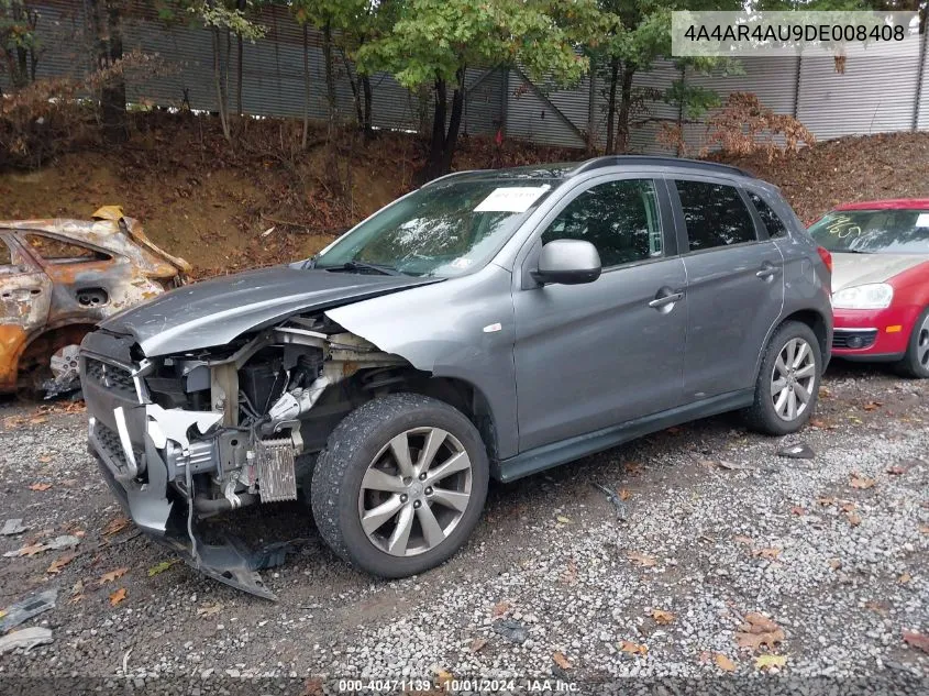 2013 Mitsubishi Outlander Sport Se VIN: 4A4AR4AU9DE008408 Lot: 40471139