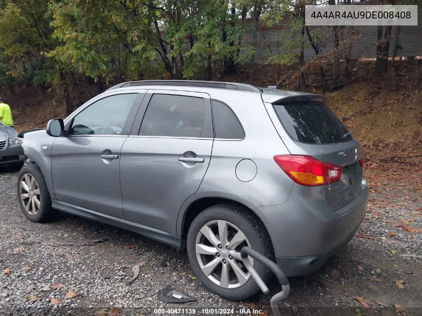 2013 Mitsubishi Outlander Sport Se VIN: 4A4AR4AU9DE008408 Lot: 40471139