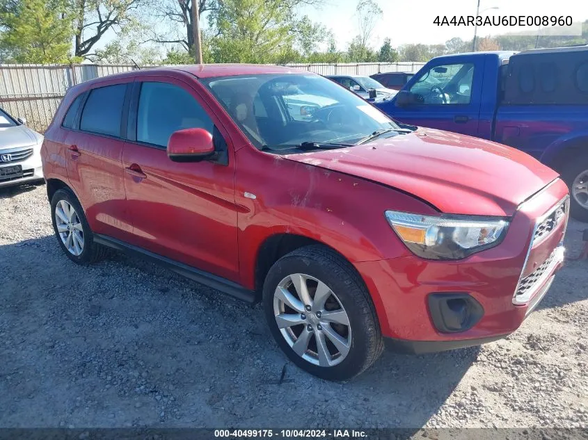 2013 Mitsubishi Outlander Sport Es VIN: 4A4AR3AU6DE008960 Lot: 40499175