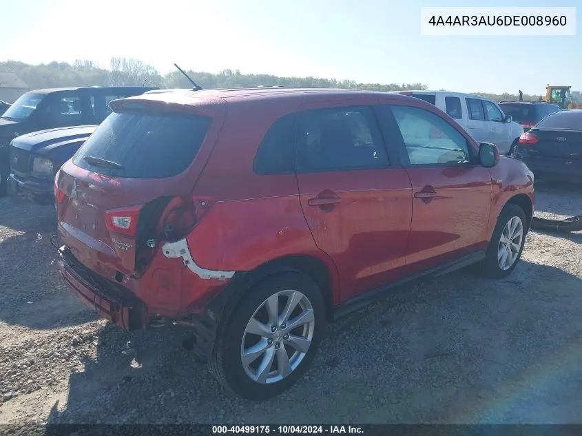 4A4AR3AU6DE008960 2013 Mitsubishi Outlander Sport Es