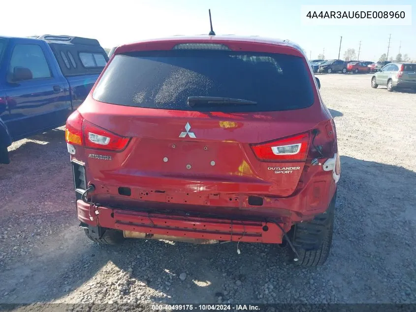 4A4AR3AU6DE008960 2013 Mitsubishi Outlander Sport Es